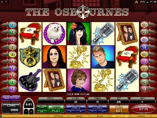 Many Microgaming Slots including the Osbournes Slot at Jackpot City